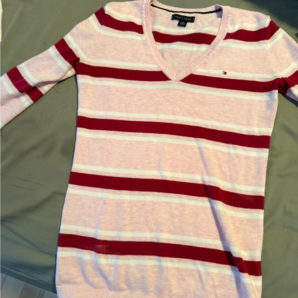 Tommy Hilfiger - Women - XXS - V-neck Pink sweater